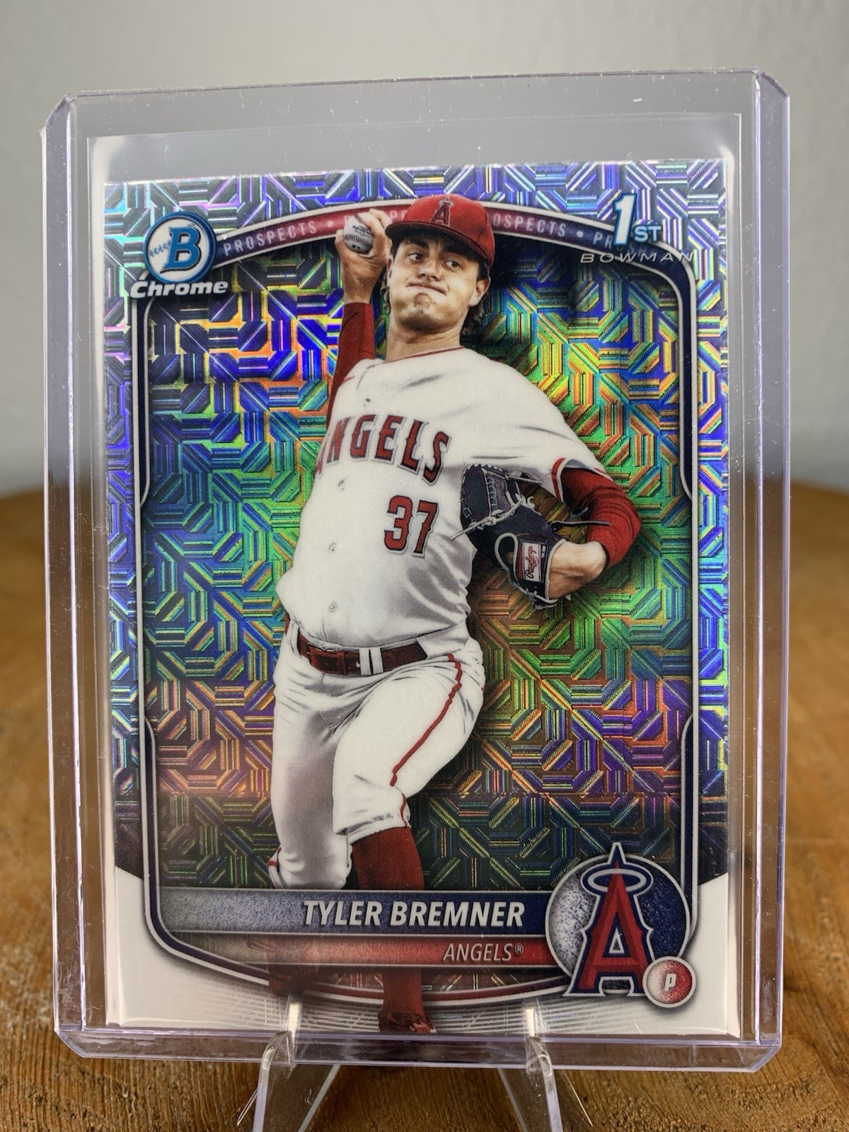 2025 Bowman Draft Mojo Refractor Tyler Bremner Angels #BDC-37 1st Bowman