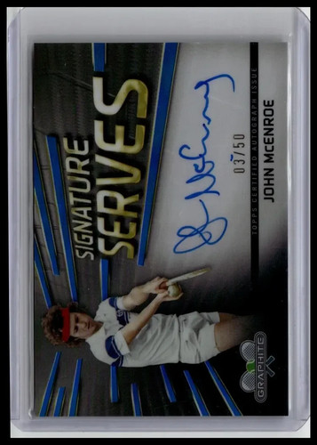John McEnroe [Blue Refractor] #SS-JM 2024 Topps Graphite Signature Serves card
