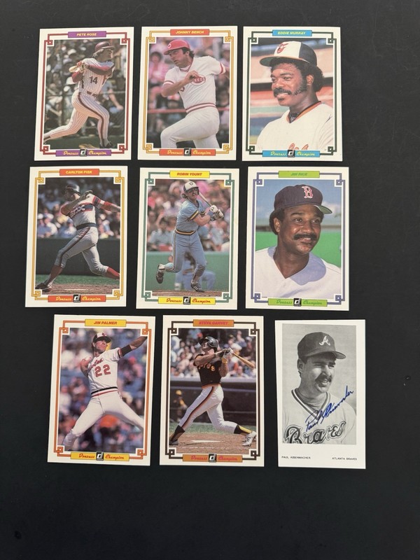 1984 Donruss Champions Oversized Baseball Card Pete Rose Johnny Bench Murray HOF