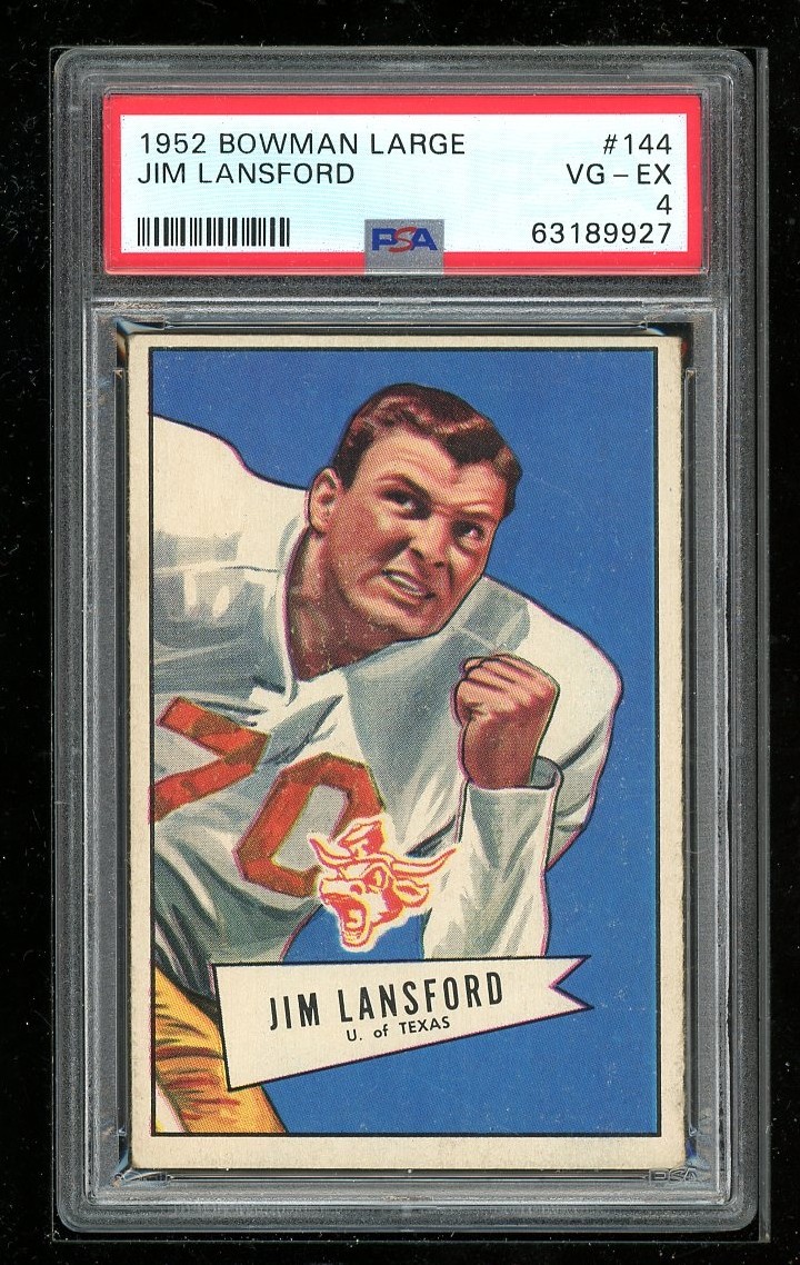 1952 Bowman Large #144 Jim Lansford PSA 4