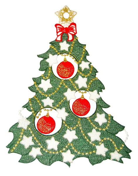 Fensterbild Weihnachten Plauener Spitze Fensterdekoration Weihnachtsbaum 30 Cm-image