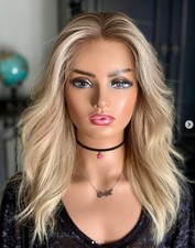 Ombre Blonde Wave100 Human Hair 13x4 Lace Front Wigs for Party