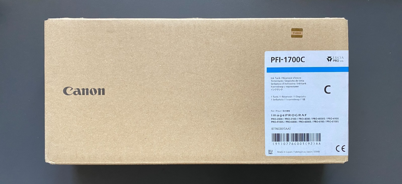 Genuine Canon Ink - PFI-1700 CYAN / PRO-2000 2100 4000 (INC VAT) BOXED