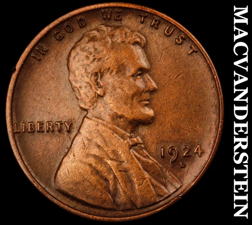 1924-D Lincoln Wheat Cent- Extra Fine Semi Key Better Date No Reserve #J131