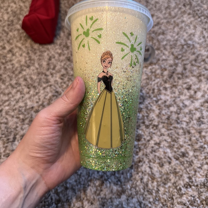 Anna Disney Glitter Cup W/ Name Katie