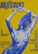 BUZZCOCKS "ORGASM ADDICT" U.K. COMMERCIAL POSTER - Punk Rock / New Wave Music