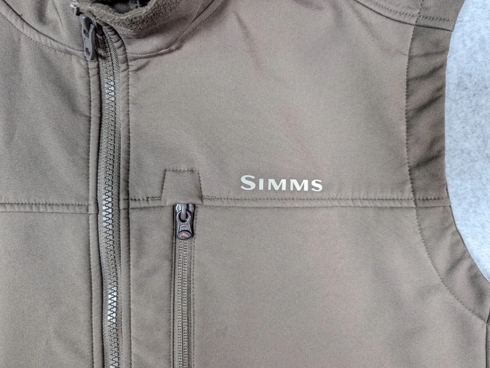 Simms Fishing Softshell Vest Mens XL Windproof Water Resistant Fleece Lined DMG! - Image 4 of 4