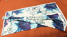 New Vince Camuto Womens Large Lightweight Scarf Floral Blue Teal Multicolor