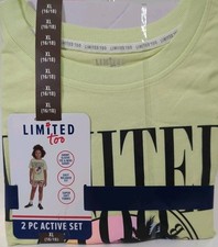 Limited Too Brushed Logo Elastic Waistband Girl  s 2 Pc Active Set XL 16/18 NWT