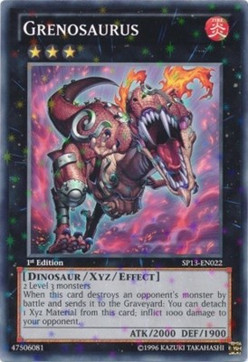 3 x Grenosaurus - SP13-EN022 - Starfoil Rare - Unlimited Edition Near Mint, Engl