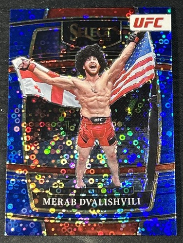 2022 Merab Dvalishvili UFC PANINI SELECT BLUE DISCO PRIZM PARALLEL SP # / 49