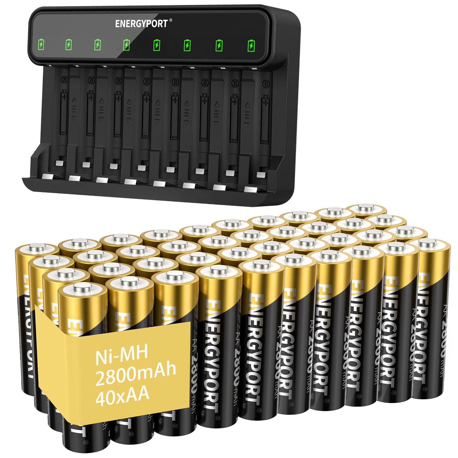 Lot AA AAA Rechargeable Batteries 2800mAh 1100mAh 1.2V/ NI-MH LCD Smart Charger