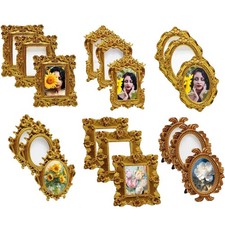 18pcs Vintage Resin Picture Frame Antique Baroque style Mini Place Card Photo...