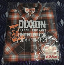 Bucky Lasek Womens Size Medium Orange Black Plaid Flannel Skater Dixxon