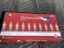 Enchanted Forest 10 Flickering Flame Light Set Clear Indoor/Outdoor