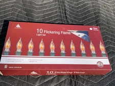 Enchanted Forest 10 Flickering Flame Light Set Clear Indoor/Outdoor