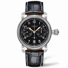 Longines Avigation Oversize Crown Single Push Chronograph Watch L2.783.4.53.2 2n