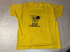vtg Screen Stars YMCA Baseball Coach single stitch XL shirt yellow USA MADE tee