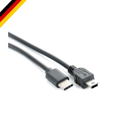 USB-C auf Mini USB Kabel 1m Daten- und Ladestrength für Kamera, Gamecontrolle...