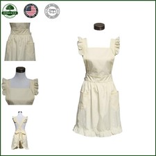 Vintage Cotton Cooking Apron for Women with Pockets, Ideal for Baking  Kitchen