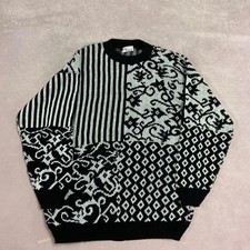 Vintage Knitted Jumper Abstract Patterned Knit Sweater Women's M 12-14 