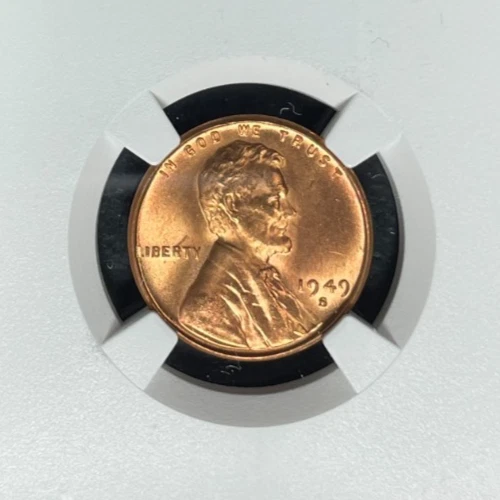 1949-S LINCOLN WHEAT CENT ~ NGC MS 66 RD ~BEAUTIFUL COIN~