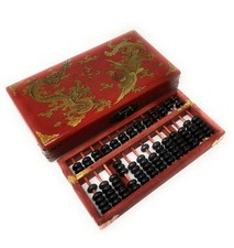 Vintage Chinese Wooden Bead Arithmetic Abacus W. Instruction