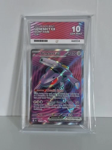 Genesect Ex 161/86 Black Bolt ACE 10 Graded pokemon ! PERFECT SUB GRADES !