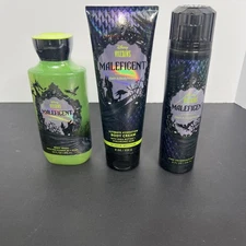 Bath & Body Works Maleficent DISNEY VILLAINS Body Wash Gel + Cream + Mist 3 Set