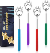 4 Pack Back Scratcher Extendable, Christmas Birthday Gifts for Mom Dad Wife Husb