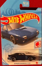 HOT WHEELS 89 MAZDA SAVANNA RX-7 FC3S BLUE  176/250. SEE COMBINED OFFERS!