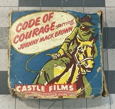 Vintage Castle Films Code Of Courage Johnny Mack Brown Film 16mm 4 inch No. 556