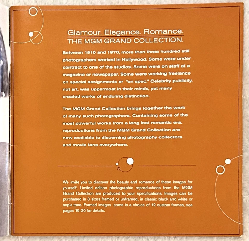 MGM Grand Collection Portrait Catalog “More Stars Than in Heaven” HOLLYWOOD RARE Foto 3 de 4