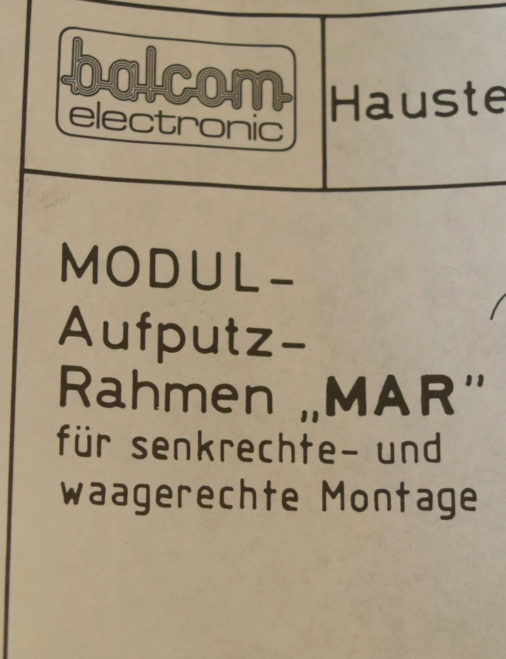 BALCOM Modul- Aufputz-Rahmen MAR 4 weiß für senkr. + waager.Montage - Bild 2 von 2