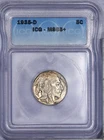 1935-D Buffalo Nickel 5c ICG MS65+ Plus Grade!