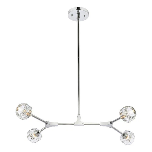 Elegant Lighting Zayne 4-Light Modern Crystal/Iron Pendant in Chrome - Picture 1 of 8