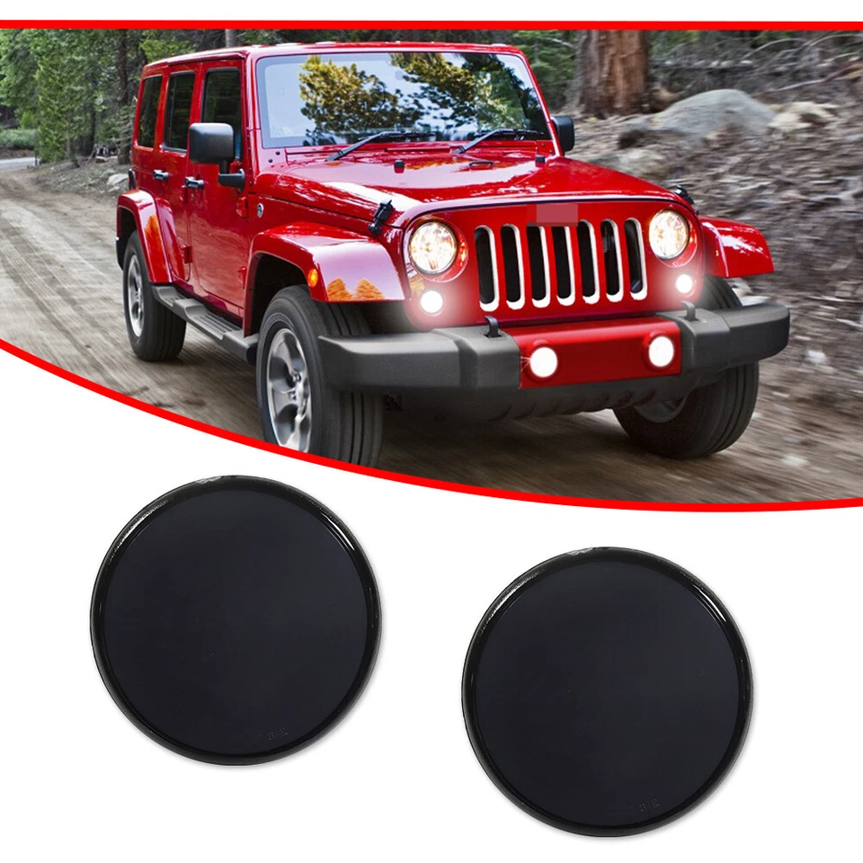 Luces LED de señal de giro delanteras con interruptor de humo DRL para Jeep Wrangler JK 2007-2017 Foto 3 de 4