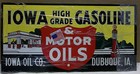 Great Iowa Gas & Oil Flange Sign, Heavy Steel, Great Color & Graphics — photo 4