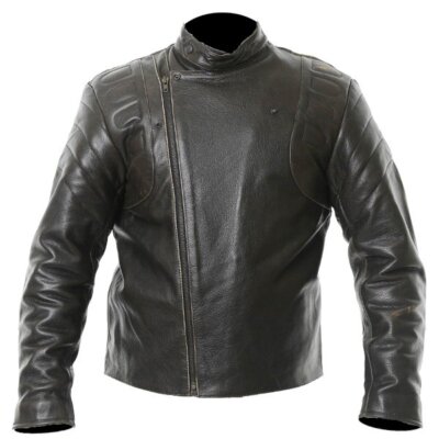 Frank Thomas Crusader Motorrad Motorrad Lederjacke braun