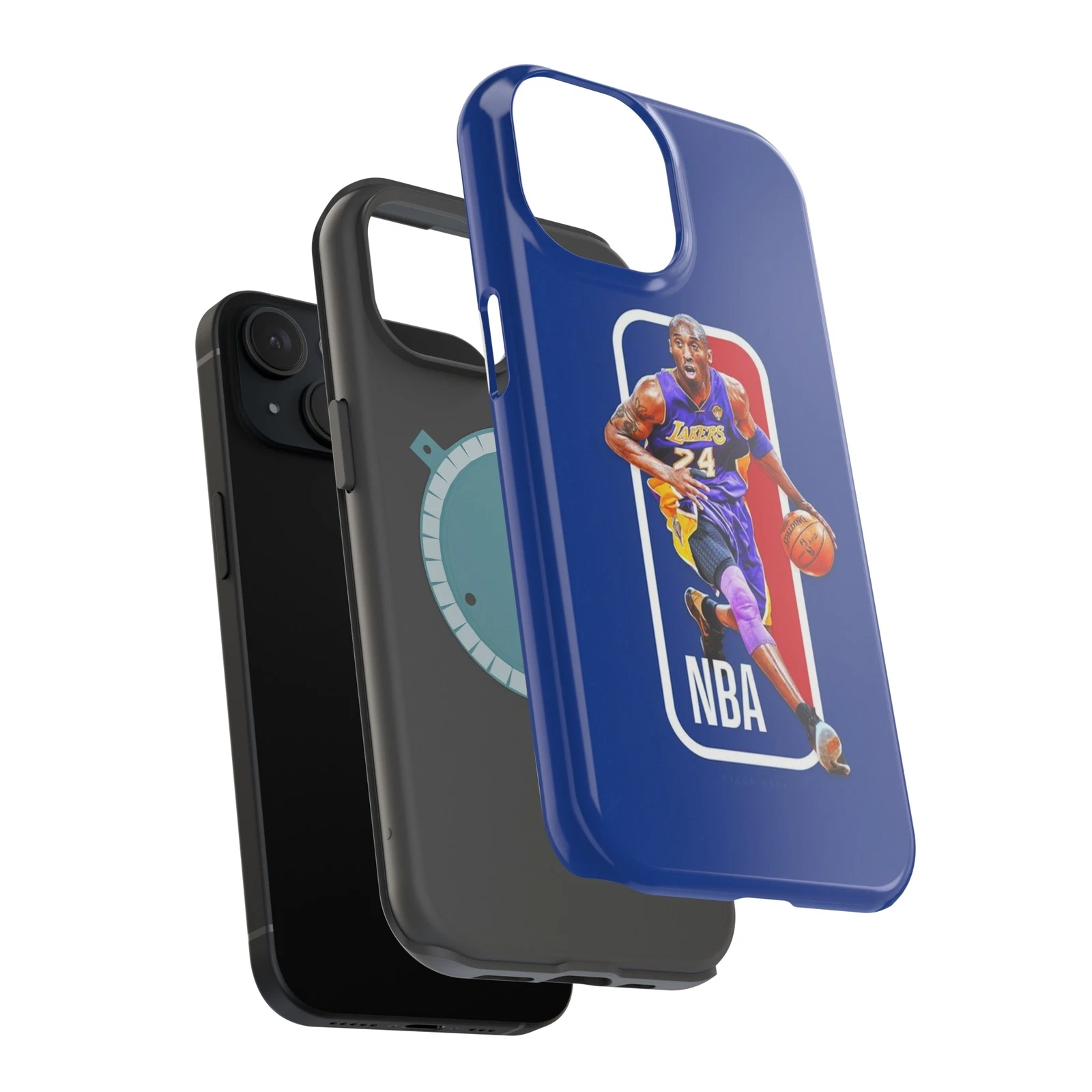 Kobe Bryant NBA Logo, Black Mamba Phone Case