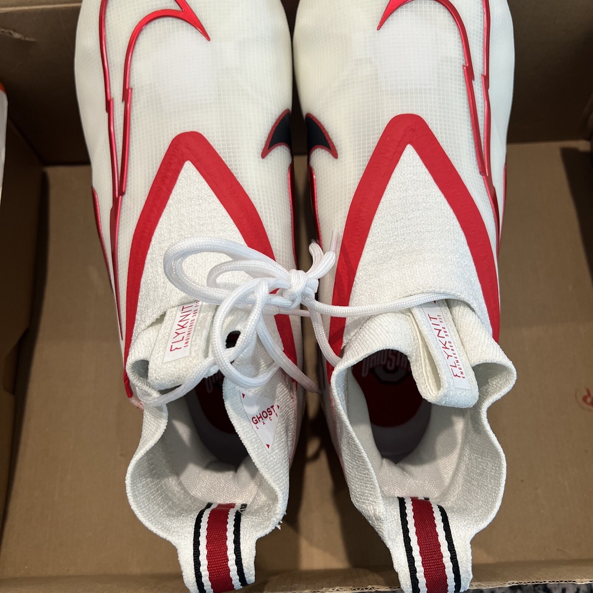 Size 15 Wide Nike Alpha Menace Elite 3 Football Cleats OHIO STATE PE New Size 16 WIDE Nike Ohio State Alpha Menace Elite 3 Football  main image 4
