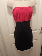 Red Black Strapless Boobtube Dress Medium/ Large