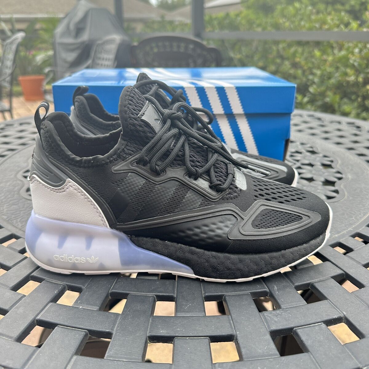 Adidas ZX 2K Boost J Black White Big Kid's Athletic Shoes Adidas ZX 2K Boost J Black White Big Kid's Athletic Shoes