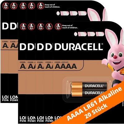 20 x Duracell Mini AAAA LR61 MN2500 LR8D425 1,5V 4061 Alkaline Batterie 10 x 2er - Bild 1 von 2