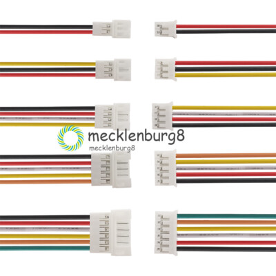 10Pair JST-PH 2.0 20CM 26AWG 2P 3P 4P 5P 6Pin Micro Male Female Plug Jack Cable