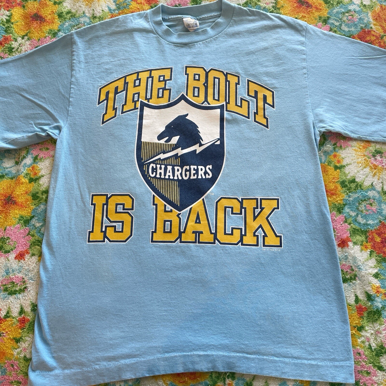 Vintage 1994 San Diego Chargers T Shirt NFL Football League The Bolt Is Back