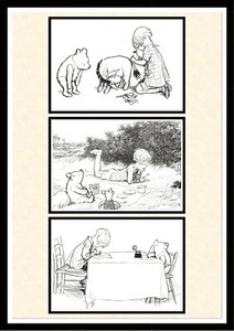 Winnie the Pooh Classic SET OF 3 PRINTS New Baby Baptism Gift A4 Prints Only