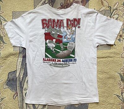 Vintage Alabama Vs Auburn Football Rivalry Sz XL T-Shirt Men's XL 1996 Rare  | eBay