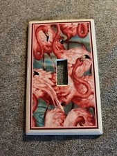 Flamingo Light Switch Cover Wall Plate (Without Screws) [B1]