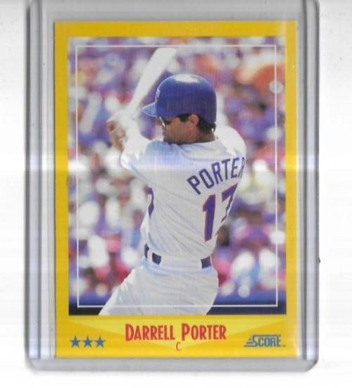 1988 Score Baseball #537 Darrell Porter Texas Rangers